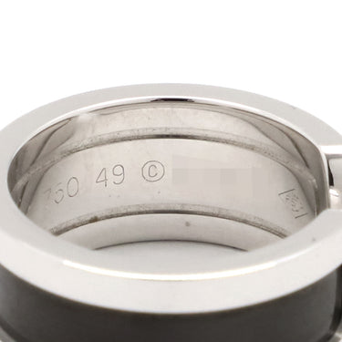 カルティエ Cartier C2リング 2003年クリスマス限定 ブラックXホワイトゴールド K18WG ブラックラッカー #49(JP9) リング 指輪 黒 9号