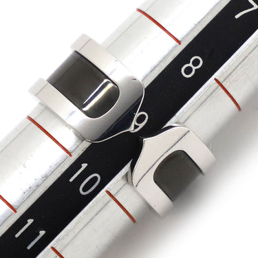カルティエ Cartier C2リング 2003年クリスマス限定 ブラックXホワイトゴールド K18WG ブラックラッカー #49(JP9) リング 指輪 黒 9号
