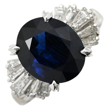 TASAKI TASAKI サファイアリング プラチナシルバー プラチナ サファイア ダイヤモンド リング 指輪 オーストラリア産 ペーパーダイヤ 9号