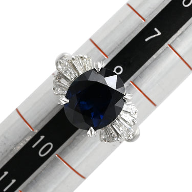 TASAKI TASAKI サファイアリング プラチナシルバー プラチナ サファイア ダイヤモンド リング 指輪 オーストラリア産 ペーパーダイヤ 9号