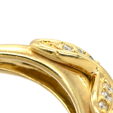 ティファニー Tiffany & Co シグネチャー クロス ダイヤリング イエローゴールド K18YG ダイヤモンド リング 指輪 T&Co. Au750 18K 18金 17.5号