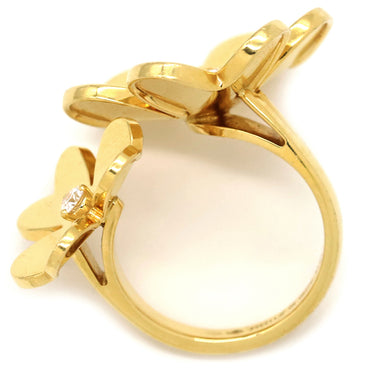 ヴァンクリーフアーペル Van Cleef & Arpels フリヴォル アントレ レ ドア VCARPJMD00 イエローゴールド K18YG ダイヤモンド #50(JP10) リング 指輪 フラワー 4Pダイヤ　 10号