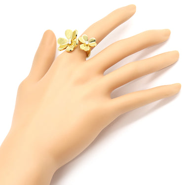 ヴァンクリーフアーペル Van Cleef & Arpels フリヴォル アントレ レ ドア VCARPJMD00 イエローゴールド K18YG ダイヤモンド #50(JP10) リング 指輪 フラワー 4Pダイヤ　 10号