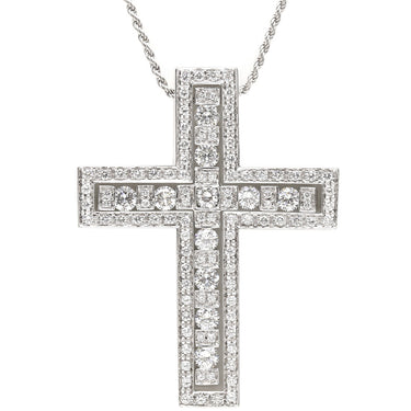 ダミアーニ DAMIANI ベルエポック ホワイトゴールド K18WG ダイヤモンド ネックレス ペンダント 750 18金 クロス 十字架
