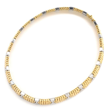 ブルガリ BVLGARI パレンテシ イエローゴールドXシルバー K18YG ステンレススチール ネックレス 18K 750 YG SS