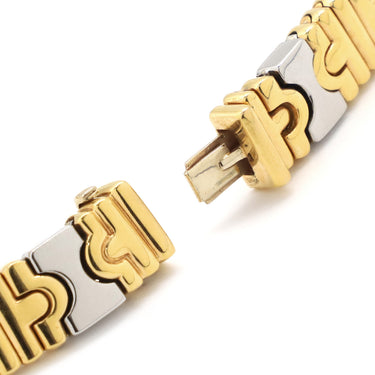 ブルガリ BVLGARI パレンテシ イエローゴールドXシルバー K18YG ステンレススチール ネックレス 18K 750 YG SS