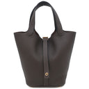 エルメス HERMES ピコタンロックPM エベンヌ トリヨンクレマンス ハンドバッグ ゴールド金具 こげ茶 新品 未使用