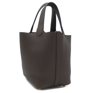 エルメス HERMES ピコタンロックPM エベンヌ トリヨンクレマンス ハンドバッグ ゴールド金具 こげ茶 新品 未使用