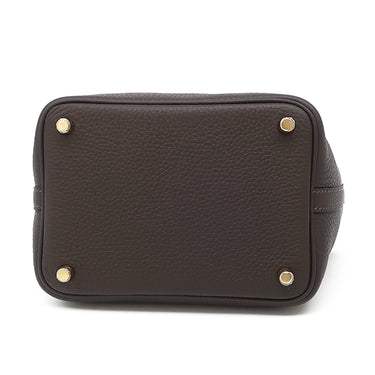 エルメス HERMES ピコタンロックPM エベンヌ トリヨンクレマンス ハンドバッグ ゴールド金具 こげ茶 新品 未使用