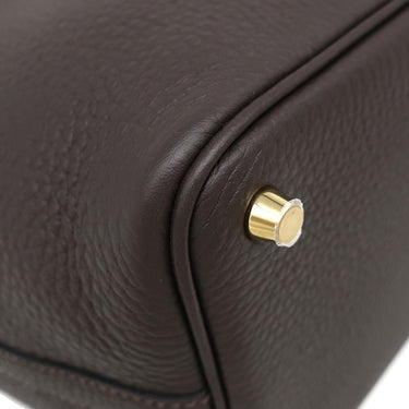 エルメス HERMES ピコタンロックPM エベンヌ トリヨンクレマンス ハンドバッグ ゴールド金具 こげ茶 新品 未使用