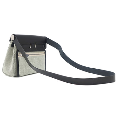 エルメス HERMES エールバッグジップ ミニ 20 ルトゥルネ ヴェールモワイヤン×ブラック トワルアッシュ トワルミリタリー ヴァッシュハンター ショルダーバッグ シルバー金具 新品 未使用 トワルH 緑