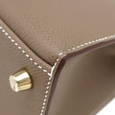 エルメス HERMES ケリー25 外縫い エトゥープ ヴォーエプソン 2WAYバッグ ゴールド金具 新品 未使用 グレージュ ショルダー ハンドバッグ