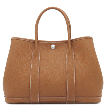 エルメス HERMES ガーデンパーティーTPM ゴールド ネゴンダ トートバッグ シルバー金具 新品 未使用 茶