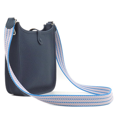 エルメス HERMES エヴリンTPM サングルコルダージュ ブルードプリュス×モーヴペール×アズール トリヨンクレマンス ショルダーバッグ シルバー金具 新品 未使用 紺