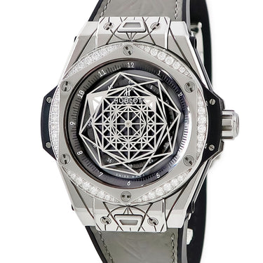 腕時計 ウブロ HUBLOT ビッグバン ワンクリック サンブルー 465.SS.7047.VR.1204.MXM20 自動巻き メンズ 純正ダイヤ グレー 限定