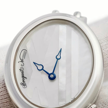 腕時計 ブレゲ BREGUET クイーン オブ ネイプルズ 9807ST/5W/J50 自動巻き レディース シェル 卵型 青針 ブルースティール