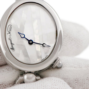 腕時計 ブレゲ BREGUET クイーン オブ ネイプルズ 9807ST/5W/J50 自動巻き レディース シェル 卵型 青針 ブルースティール