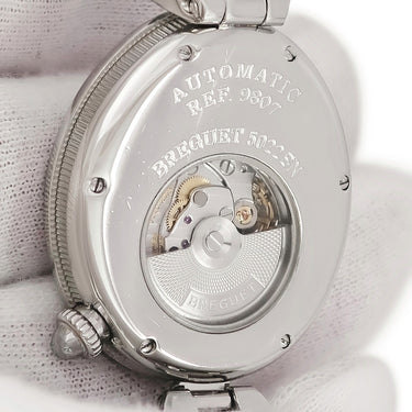 腕時計 ブレゲ BREGUET クイーン オブ ネイプルズ 9807ST/5W/J50 自動巻き レディース シェル 卵型 青針 ブルースティール