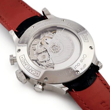 腕時計 ボーム&メルシエ BAUME&MERCIER ケープランド クロノグラフ シェルビーコブラ M0A10232 自動巻き メンズ ガーズマンブルー 赤 限定