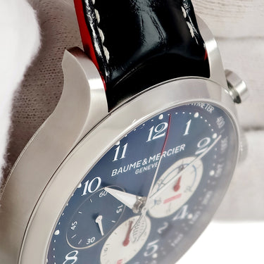 腕時計 ボーム&メルシエ BAUME&MERCIER ケープランド クロノグラフ シェルビーコブラ M0A10232 自動巻き メンズ ガーズマンブルー 赤 限定
