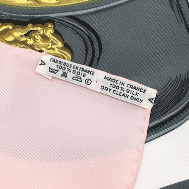 エルメス HERMES カレ90 CARRE ピンク×ホワイト シルク スカーフ 【BRIDES de GALA/ブリッド ドゥ ガラ】