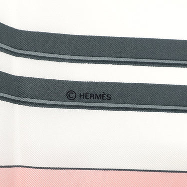 エルメス HERMES カレ90 CARRE ピンク×ホワイト シルク スカーフ 【BRIDES de GALA/ブリッド ドゥ ガラ】