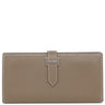 エルメス HERMES ベアンスフレ エトゥープ シェーブル 長財布 シルバー金具 グレージュ 二つ折り財布