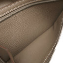 エルメス HERMES ベアンスフレ エトゥープ シェーブル 長財布 シルバー金具 グレージュ 二つ折り財布