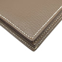 エルメス HERMES ベアンスフレ エトゥープ シェーブル 長財布 シルバー金具 グレージュ 二つ折り財布