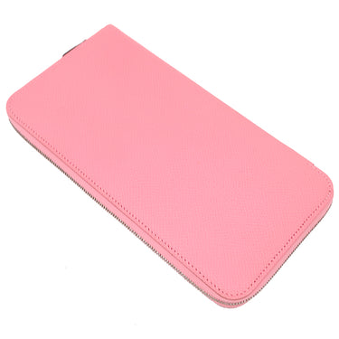 エルメス HERMES アザップロング シルクイン ローズコンフェッティ ヴォーエプソン 長財布 シルバー金具 ラウンドファスナー