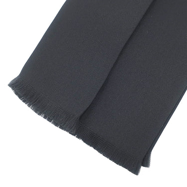 エルメス HERMES 無地 5.5cm ブラック シルク ネクタイ 黒 スカーフタイ