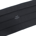 エルメス HERMES 無地 5.5cm ブラック シルク ネクタイ 黒 スカーフタイ