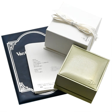 ヴァンクリーフアーペル Van Cleef & Arpels ヴィンテージ アルハンブラ 白サンゴ イエローゴールド K18YG 珊瑚（コーラル） ダイヤモンド リング 指輪 1Pダイヤ Au750 18金 10.5号