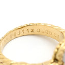 ヴァンクリーフアーペル Van Cleef & Arpels ヴィンテージ アルハンブラ 白サンゴ イエローゴールド K18YG 珊瑚（コーラル） ダイヤモンド リング 指輪 1Pダイヤ Au750 18金 10.5号