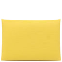 エルメス HERMES カルヴィ デュオ ジョーヌナプル ヴォーエプソン カードケース シルバー金具 黄色 フラグメントケース