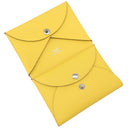 エルメス HERMES カルヴィ デュオ ジョーヌナプル ヴォーエプソン カードケース シルバー金具 黄色 フラグメントケース