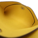 エルメス HERMES カルヴィ デュオ ジョーヌナプル ヴォーエプソン カードケース シルバー金具 黄色 フラグメントケース