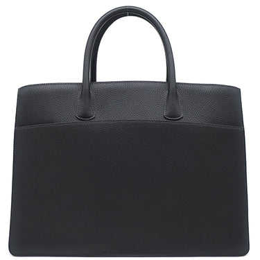 エルメス HERMES ホワイトバスGM ブラック×ネイビー フィヨルド トートバッグ ゴールド金具 黒 紺 バイカラー