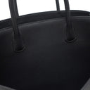 エルメス HERMES ホワイトバスGM ブラック×ネイビー フィヨルド トートバッグ ゴールド金具 黒 紺 バイカラー