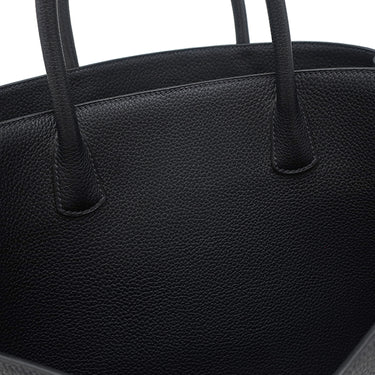 エルメス HERMES ホワイトバスGM ブラック×ネイビー フィヨルド トートバッグ ゴールド金具 黒 紺 バイカラー