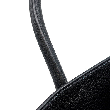 エルメス HERMES ホワイトバスGM ブラック×ネイビー フィヨルド トートバッグ ゴールド金具 黒 紺 バイカラー