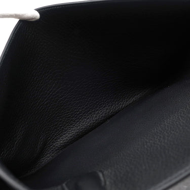 エルメス HERMES ホワイトバスGM ブラック×ネイビー フィヨルド トートバッグ ゴールド金具 黒 紺 バイカラー