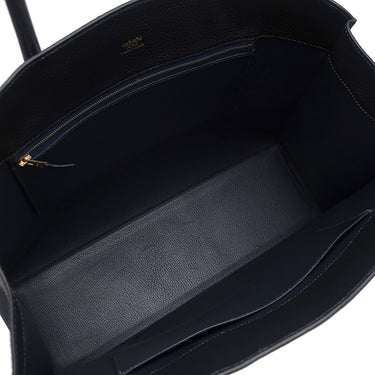 エルメス HERMES ホワイトバスGM ブラック×ネイビー フィヨルド トートバッグ ゴールド金具 黒 紺 バイカラー