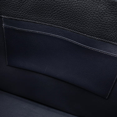 エルメス HERMES ホワイトバスGM ブラック×ネイビー フィヨルド トートバッグ ゴールド金具 黒 紺 バイカラー