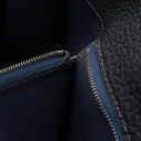 エルメス HERMES ホワイトバスGM ブラック×ネイビー フィヨルド トートバッグ ゴールド金具 黒 紺 バイカラー