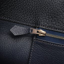 エルメス HERMES ホワイトバスGM ブラック×ネイビー フィヨルド トートバッグ ゴールド金具 黒 紺 バイカラー