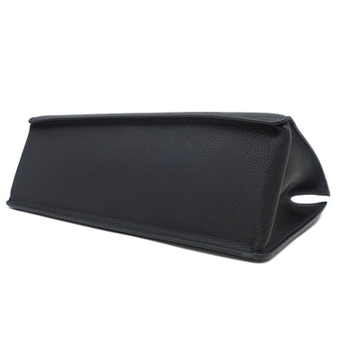 エルメス HERMES ホワイトバスGM ブラック×ネイビー フィヨルド トートバッグ ゴールド金具 黒 紺 バイカラー