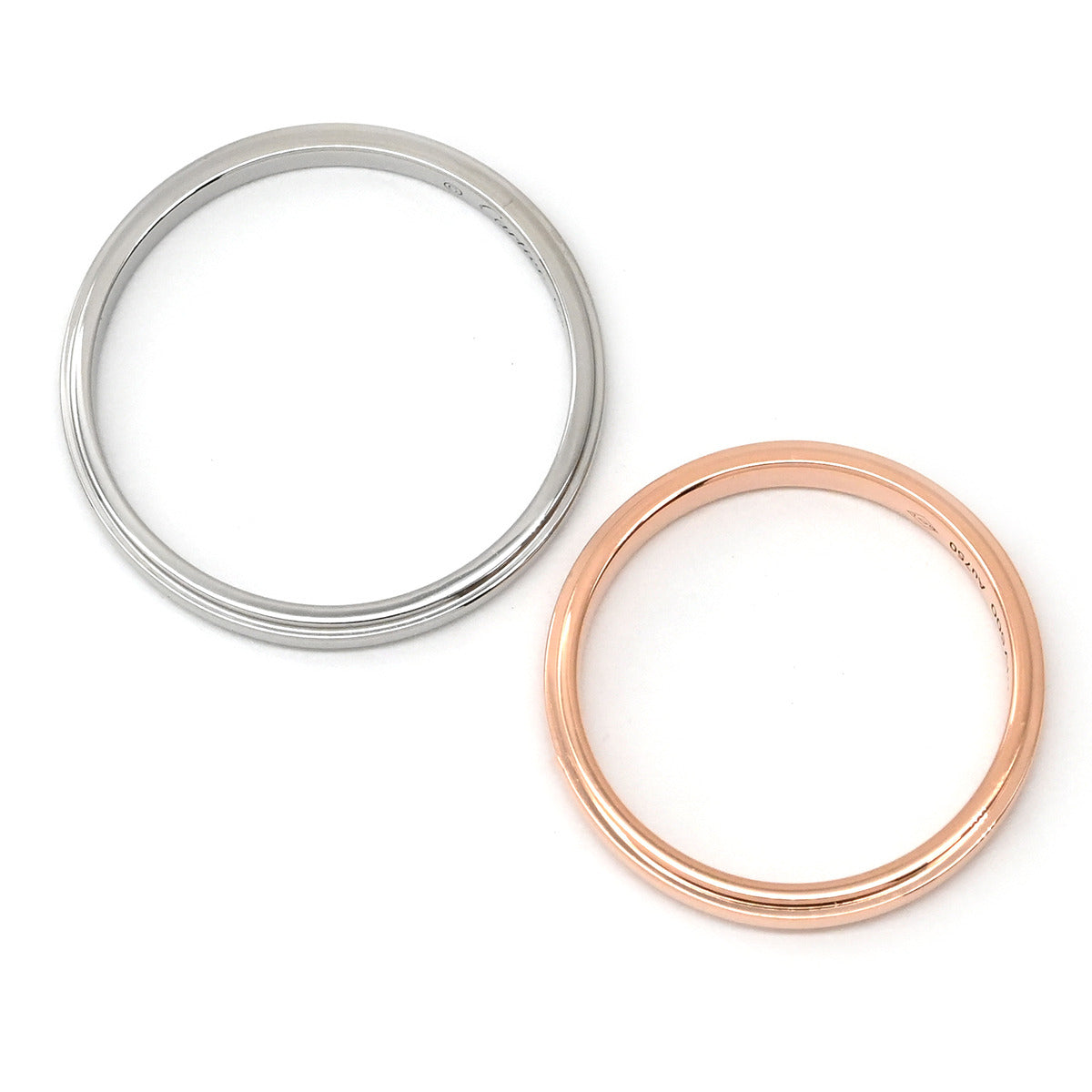 カルティエ Cartier ダムール ペアリング B4094053・B4093747 プラチナ