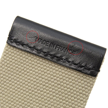 エルメス HERMES ノマド40 ブラック×ベージュ メタル テキスタイル ヴァッシュハンター 14037 ベルト シルバー金具