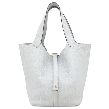 エルメス HERMES ピコタンロックMM ブルーペール トリヨンクレマンス ハンドバッグ ゴールド金具 水色